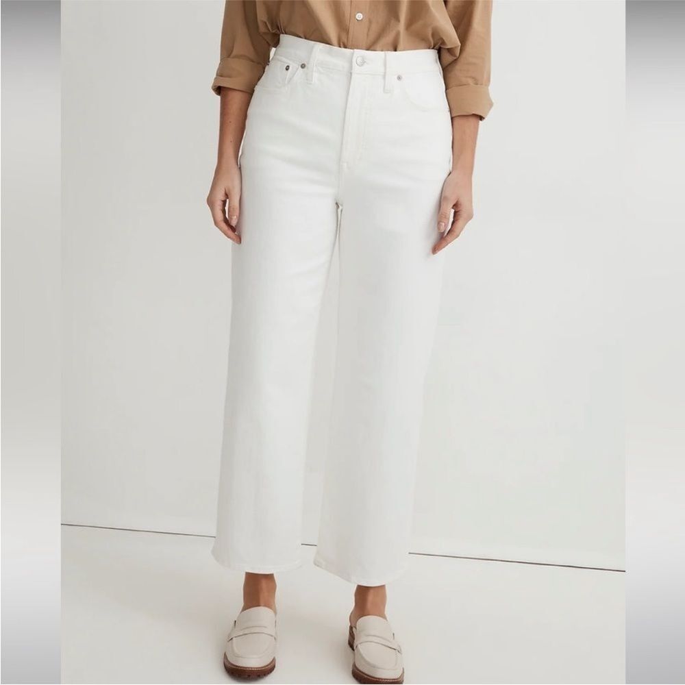 Madewell NWT Perfect Vintage Wide Leg Crop Jean Size 20W in Tile White